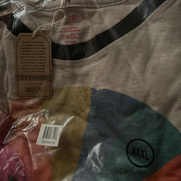 NATURAL LIFE RINGER OVERSIZED TEE SHIRT NWT - Picture 4 of 4